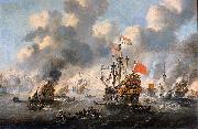The burning of the English fleet off Chatham Esaias Van de Velde